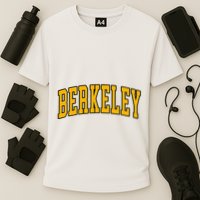 Berkeley Arched Text Yellow Berkeley Performance Shirt