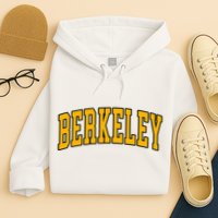 Berkeley Arched Text Yellow Berkeley Hoodie