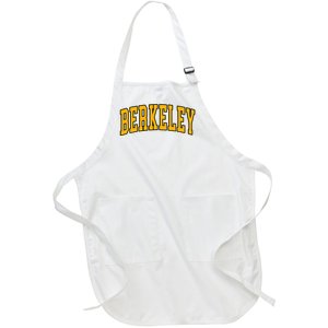 Berkeley Arched Text Yellow Berkeley Full-Length Apron With Pockets