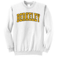 Berkeley Arched Text Yellow Berkeley Sweatshirt