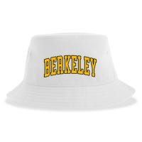 Berkeley Arched Text Yellow Berkeley Sustainable Bucket Hat