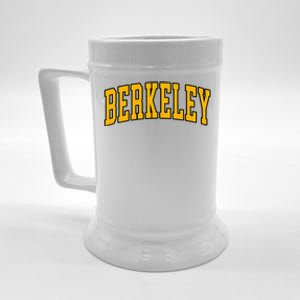 Berkeley Arched Text Yellow Berkeley Beer Stein