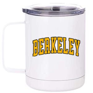 Berkeley Arched Text Yellow Berkeley 12 oz Stainless Steel Tumbler Cup