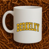 Berkeley Arched Text Yellow Berkeley Mug