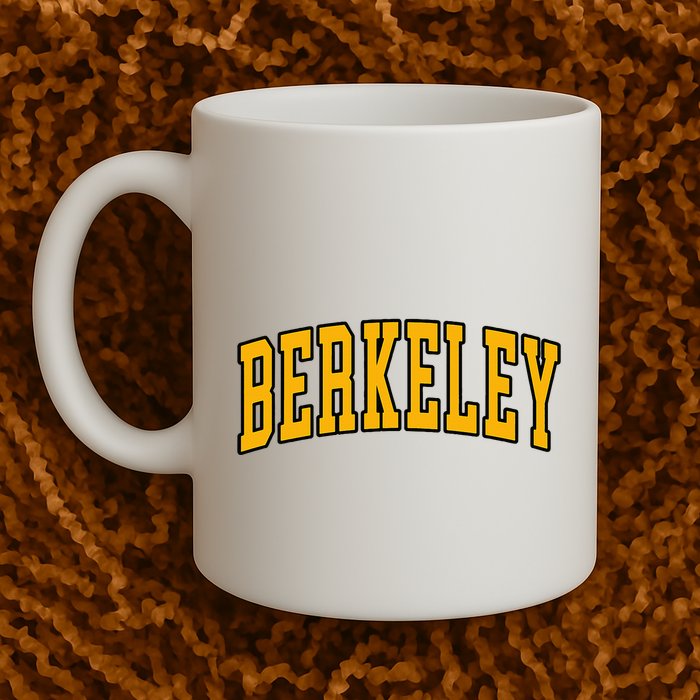 Berkeley Arched Text Yellow Berkeley Mug