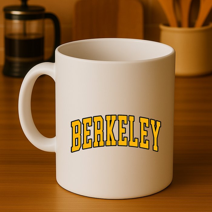 Berkeley Arched Text Yellow Berkeley Mug