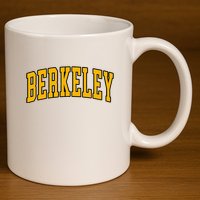 Berkeley Arched Text Yellow Berkeley 11oz C Handle Ceramic Mug