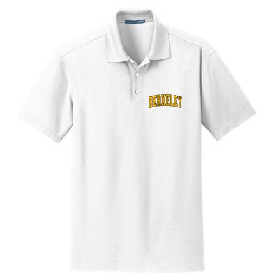 Berkeley Arched Text Yellow Berkeley Dry Zone Grid Polo