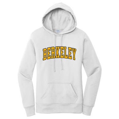 Berkeley Arched Text Yellow Berkeley Women's Pullover Hoodie