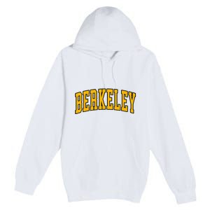 Berkeley Arched Text Yellow Berkeley Premium Pullover Hoodie