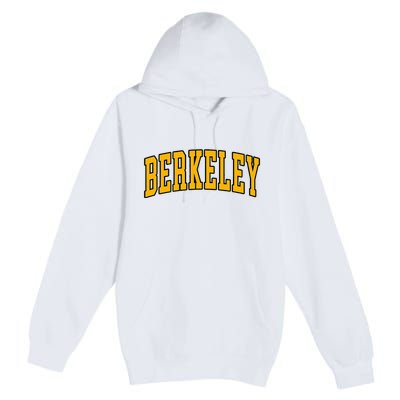 Berkeley Arched Text Yellow Berkeley Premium Pullover Hoodie