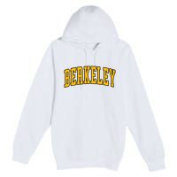 Berkeley Arched Text Yellow Berkeley Premium Pullover Hoodie