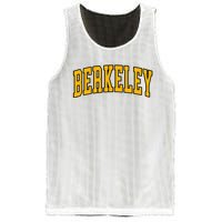 Berkeley Arched Text Yellow Berkeley Mesh Reversible Basketball Jersey Tank