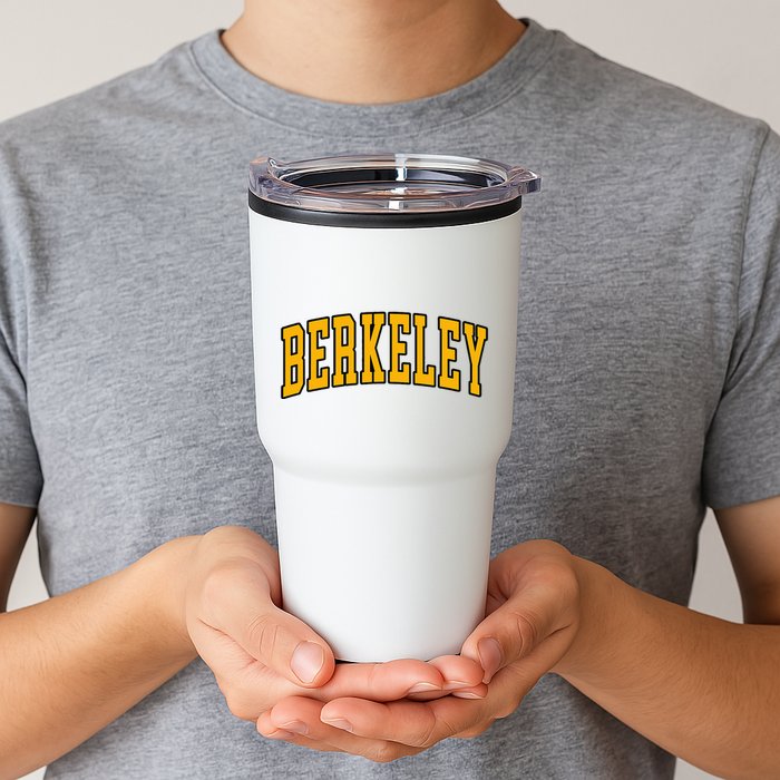 Berkeley Arched Text Yellow Berkeley Tumbler
