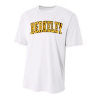 Berkeley Arched Text Yellow Berkeley Performance Sprint T-Shirt