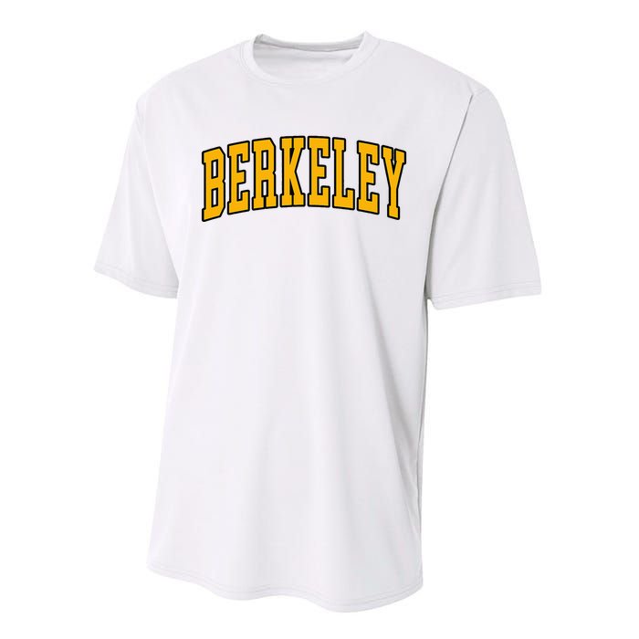 Berkeley Arched Text Yellow Berkeley Performance Sprint T-Shirt