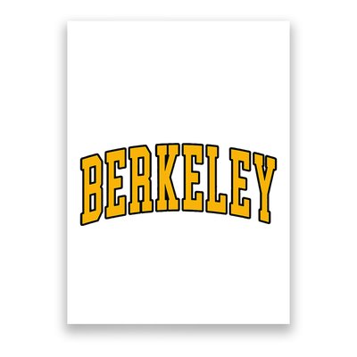 Berkeley Arched Text Yellow Berkeley Poster