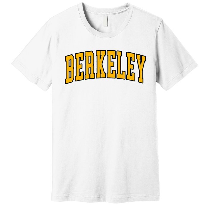 Berkeley Arched Text Yellow Berkeley Premium T-Shirt