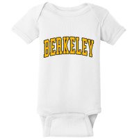 Berkeley Arched Text Yellow Berkeley Baby Bodysuit