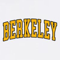 Berkeley Arched Text Yellow Berkeley Baby Bodysuit