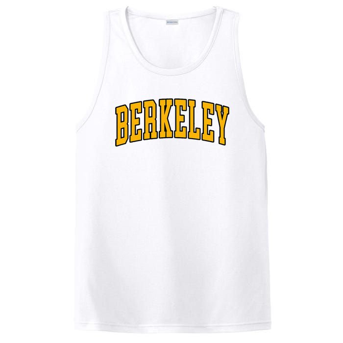 Berkeley Arched Text Yellow Berkeley PosiCharge Competitor Tank