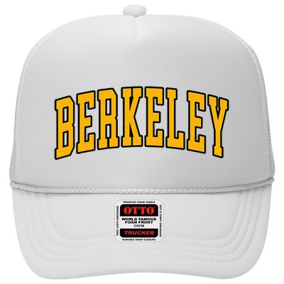 Berkeley Arched Text Yellow Berkeley Trucker Hat