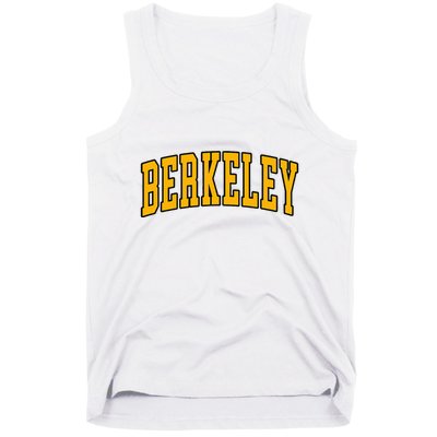 Berkeley Arched Text Yellow Berkeley Tank Top
