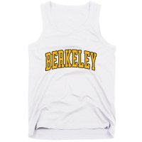 Berkeley Arched Text Yellow Berkeley Tank Top
