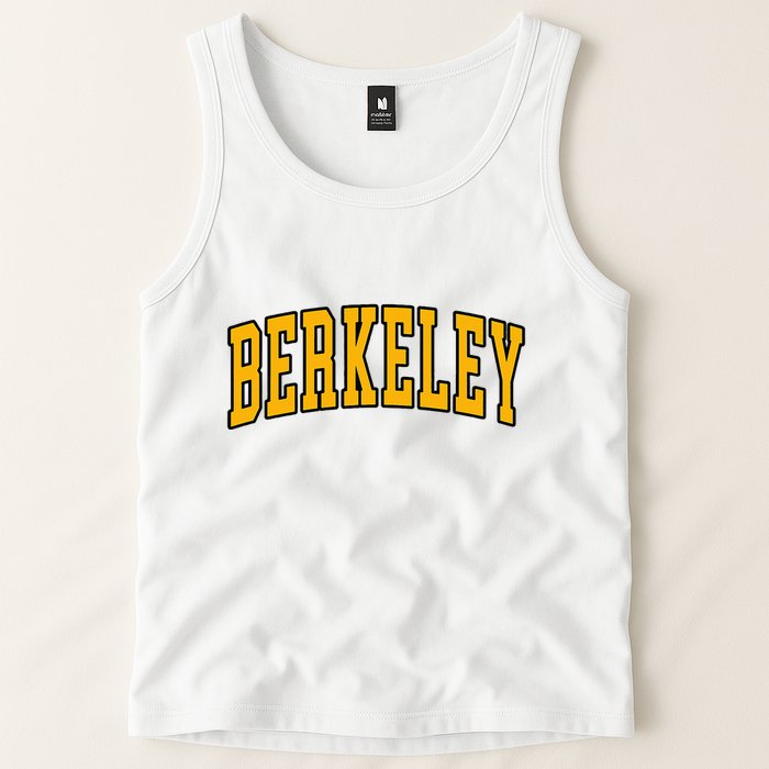 Berkeley Arched Text Yellow Berkeley Tank Top