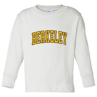 Berkeley Arched Text Yellow Berkeley Toddler Long Sleeve Shirt