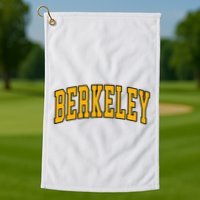 Berkeley Arched Text Yellow Berkeley Golf Towel