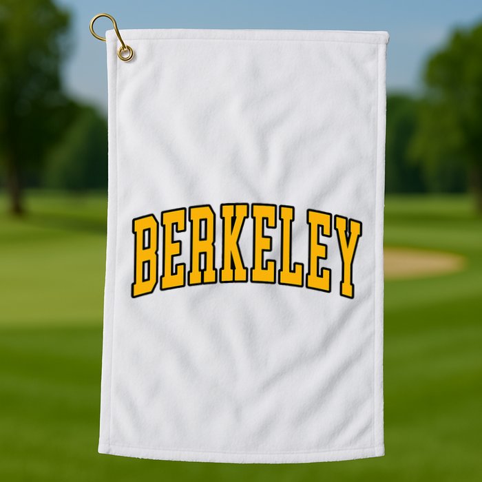 Berkeley Arched Text Yellow Berkeley Golf Towel