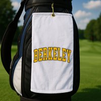 Berkeley Arched Text Yellow Berkeley Golf Towel