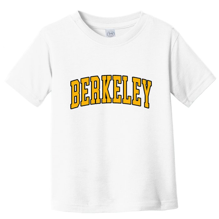 Berkeley Arched Text Yellow Berkeley Toddler T-Shirt