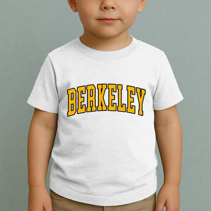 Berkeley Arched Text Yellow Berkeley Toddler T-Shirt