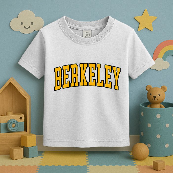 Berkeley Arched Text Yellow Berkeley Toddler T-Shirt