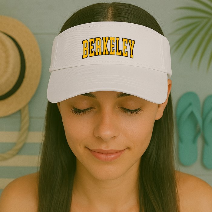 Berkeley Arched Text Yellow Berkeley Visor