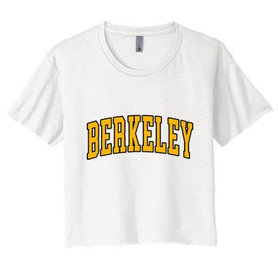 Berkeley Arched Text Yellow Berkeley Crop Top