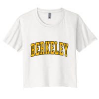Berkeley Arched Text Yellow Berkeley Crop Top
