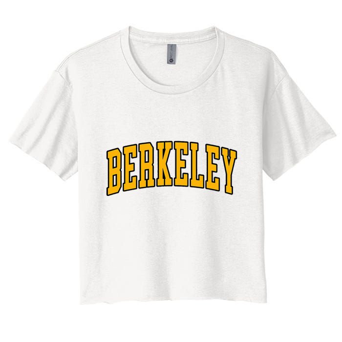 Berkeley Arched Text Yellow Berkeley Crop Top
