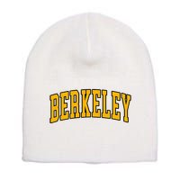 Berkeley Arched Text Yellow Berkeley Short Acrylic Beanie