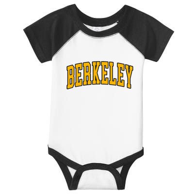 Berkeley Arched Text Yellow Berkeley Infant Baby Jersey Bodysuit
