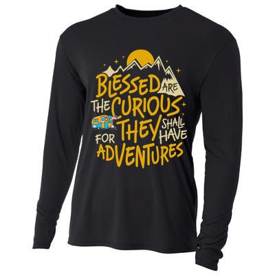 Blessed Are The Curious They Shall Have Adventures Cooling Performance Long Sleeve Crew