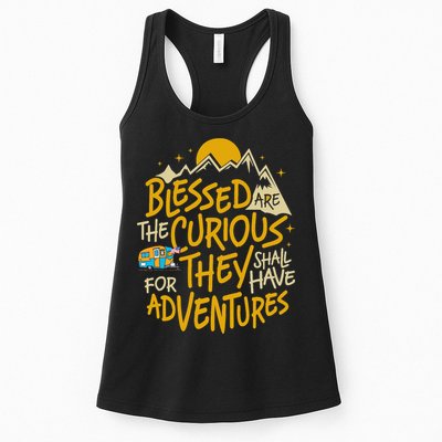 Blessed Are The Curious They Shall Have Adventures Womens Tank Top