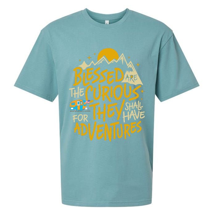 Blessed Are The Curious They Shall Have Adventures Sueded Cloud Jersey T-Shirt
