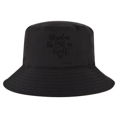 Blessed Are The Pure In Heart Matthew 58 Biblical Scripture Cool Comfort Performance Bucket Hat