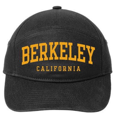 Berkeley Arched Text Yellow 7-Panel Snapback Hat