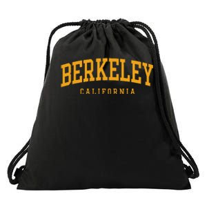 Berkeley Arched Text Yellow Drawstring Bag