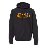 Berkeley Arched Text Yellow Premium Hoodie