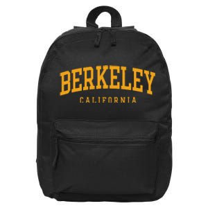 Berkeley Arched Text Yellow 16 in Basic Backpack